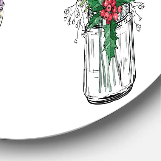 Designart - Bouquets Of Wildflowers In Transparent Vases II